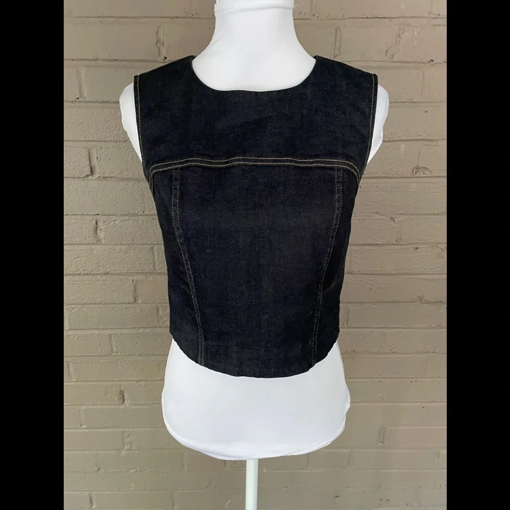 7 for all Mankind  Denim crop top  S